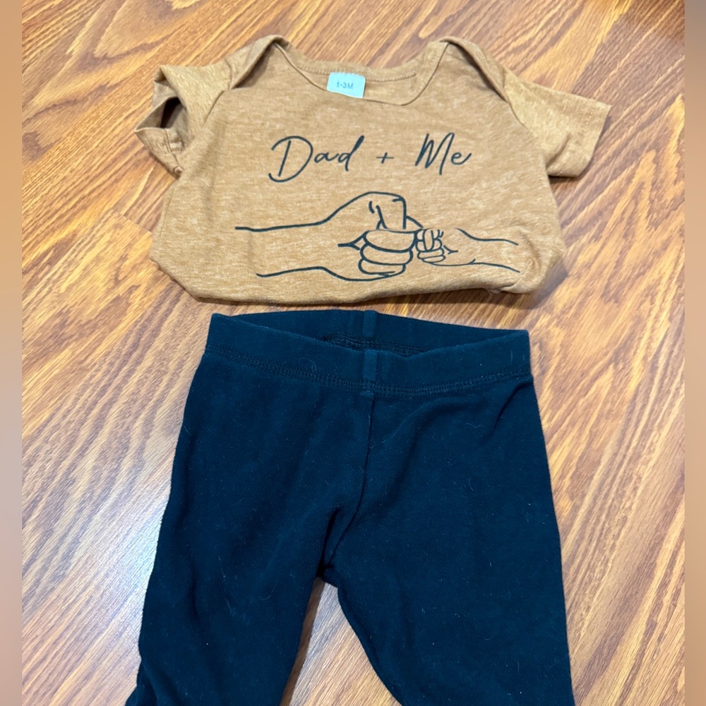 Baby boys Dad & me outfit.